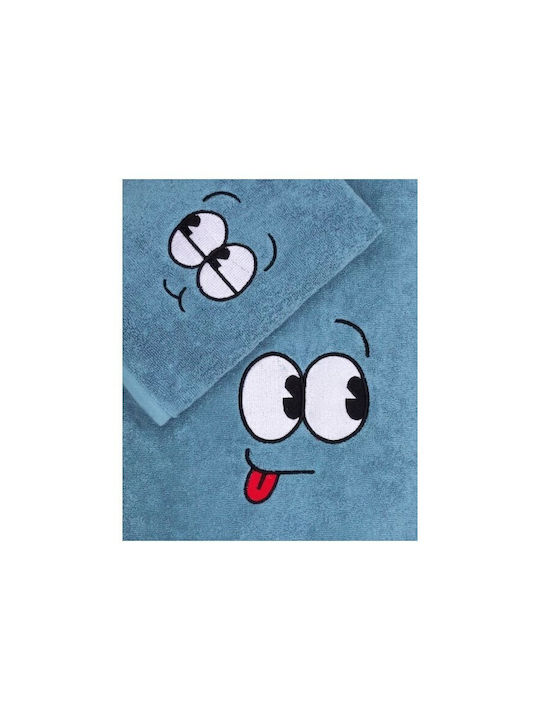 Kentia Set of Baby Towels 2pcs Rodney Light Blue Weight 450gr/m²