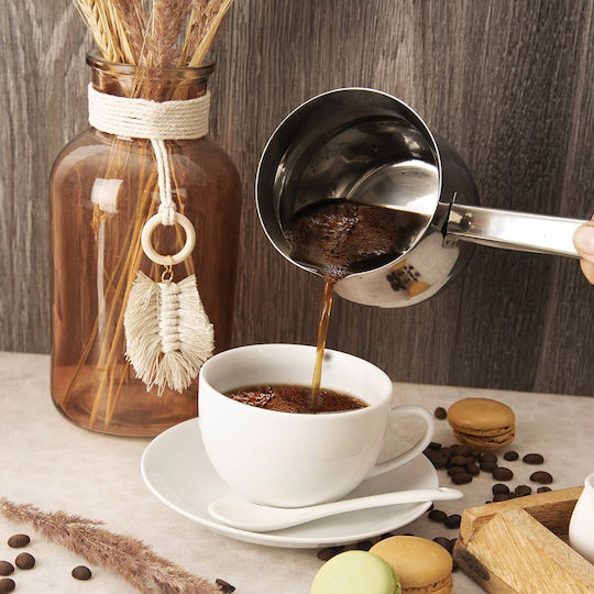 Orion Espressokocher Edelstahl Braun