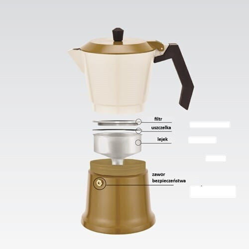 Maestro Aluminum Moka Pot Mr-1657-6-beige Maestro
