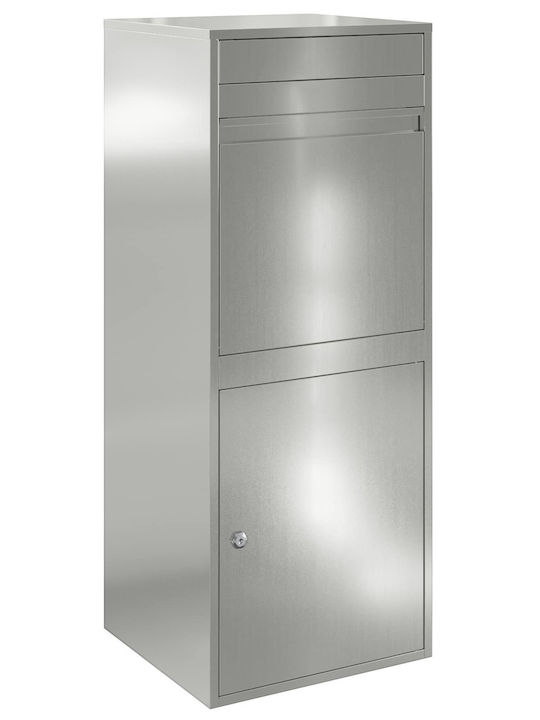 vidaXL Outdoor Mailbox Inox Galvanized Steel 47.5x38x59cm