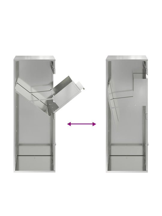vidaXL Outdoor Mailbox Inox Galvanized Steel 47.5x38x59cm