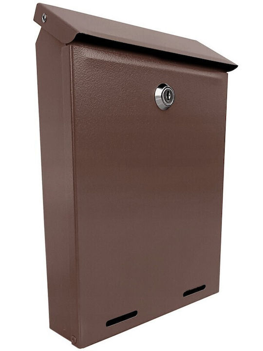 Außenbereich Briefkasten Metallisch in Braun Farbe 17.5cm