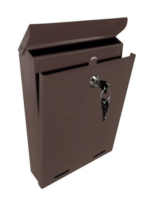 Außenbereich Briefkasten Metallisch in Braun Farbe 17.5cm