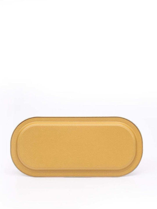 SteweHome Metallischer Serviertablett 16x30cm