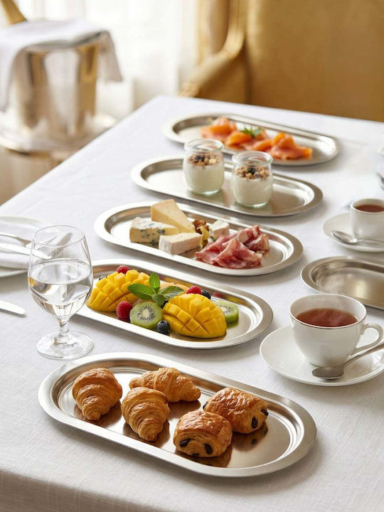 SteweHome Metallic Serving Tray 16x30cm 6 Pieces