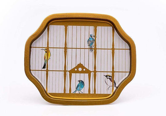SteweHome Μεταλλικός Δίσκος Σερβιρίσματος 28x32cm