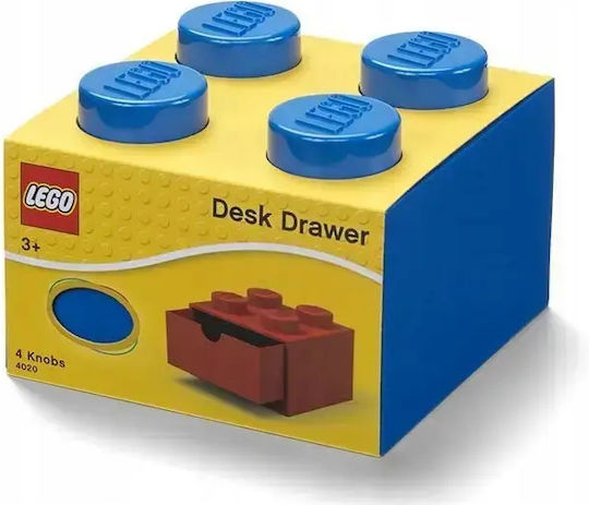 LEGO Детска кутия за съхранение от пластмаса 4 Knobs Син 15x15x11см 1бр