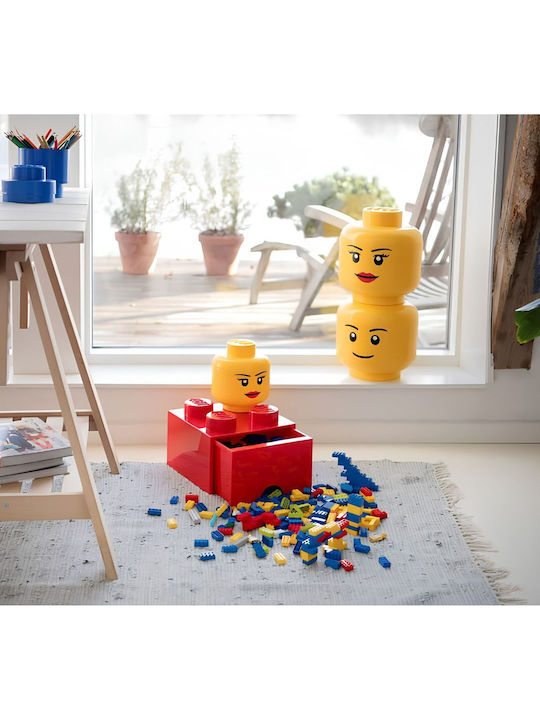 LEGO Children's Toy Storage Box Made of Plastic Yellow 27x27cm