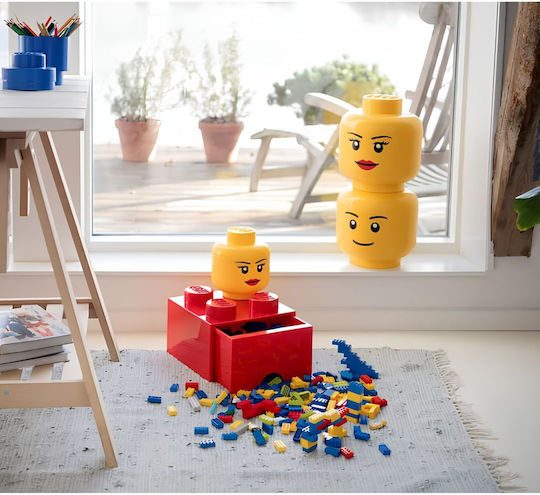 LEGO Children's Toy Storage Box Made of Plastic Yellow 27x27cm