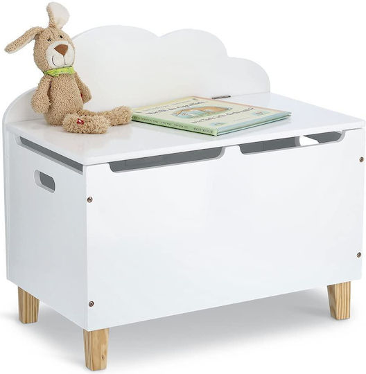 Zeller Kinder Aufbewahrungsbox aus Holz Wolke Weiß 60x34.5x56cm 1Stück