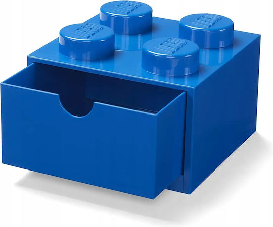 LEGO Детска кутия за съхранение от пластмаса 4 Knobs Син 15x15x11см 1бр