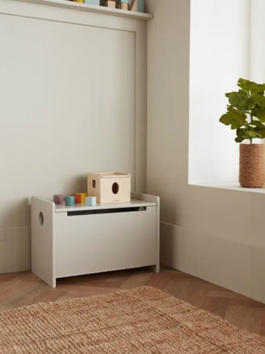 Kids Concept Παιδικό Σκαμπό με Αποθηκευτικό Χώρο από Ξύλο Γκρι 50.5x29x36.5cm