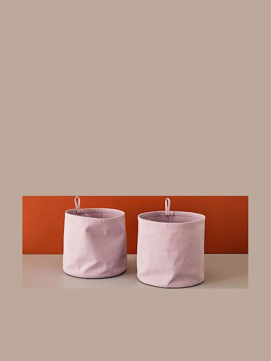 Kids Concept Kinder Aufbewahrungskorb aus Stoff Lila 20cm 2Stück