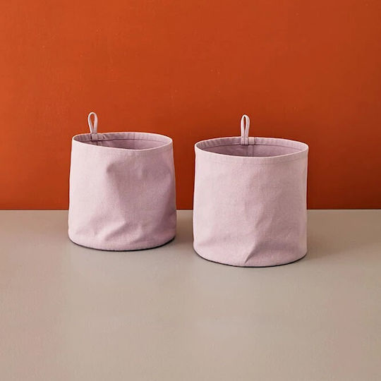 Kids Concept Kinder Aufbewahrungskorb aus Stoff Lila 20cm 2Stück