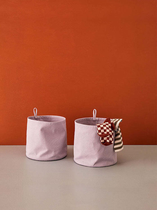 Kids Concept Kinder Aufbewahrungskorb aus Stoff Lila 20cm 2Stück