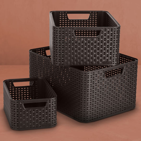 Curver Καλάθι Αποθήκευσης Rattan Καφέ 18lt