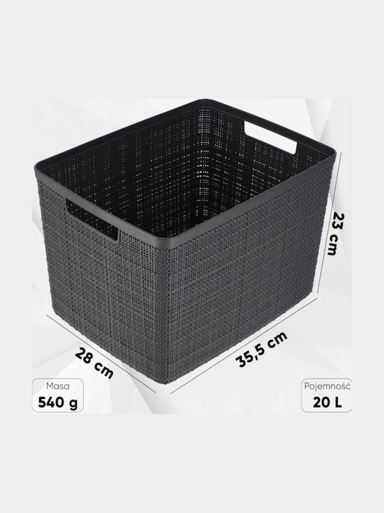 Curver Καλάθι Αποθήκευσης Πλαστικό Γκρι 20lt