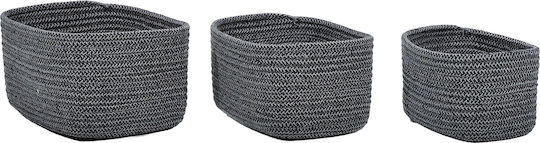 General Trade Aufbewahrungskorb Stoff Gray 3Stück