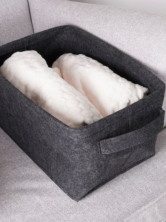 Καλάθι Αποθήκευσης Μαύρο 36x27x20cm