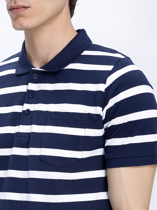 Polo Herrenbluse Kurzarm Dunkelblau