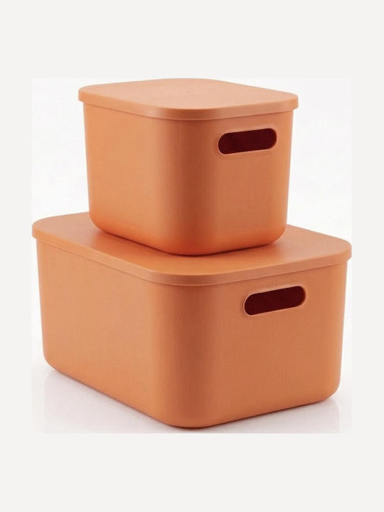 Dream House Storage Basket Plastic Orange 26.5x18.7x16.2cm 1pcs