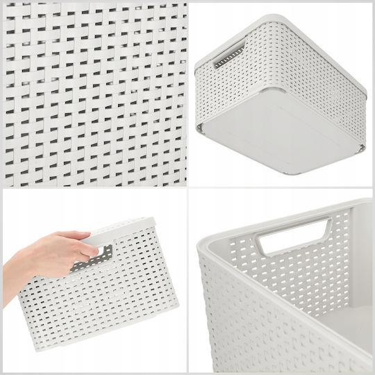 Curver Storage Basket Plastic with Lid Gray 18lt 1pcs