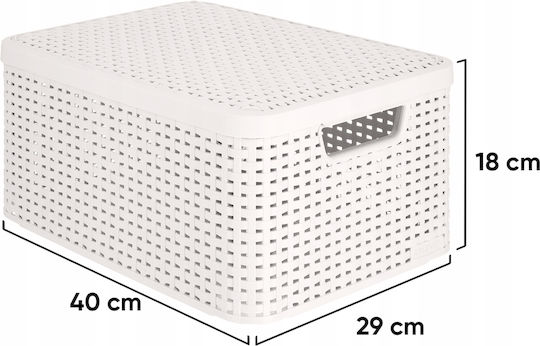 Curver Storage Basket Plastic with Lid Gray 18lt 1pcs