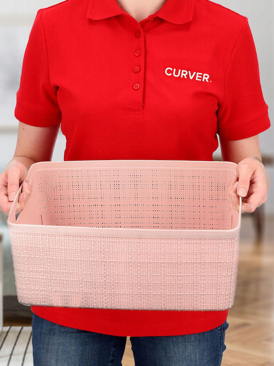 Curver Καλάθι Αποθήκευσης Πλαστικό Ροζ 12lt