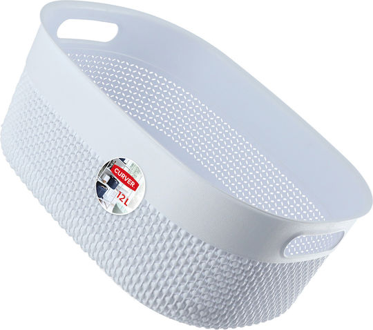 Storage Basket Grozs Filo M 12l 38x28.5x15cm White