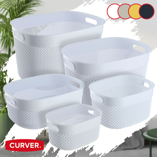 Storage Basket Grozs Filo M 12l 38x28.5x15cm White