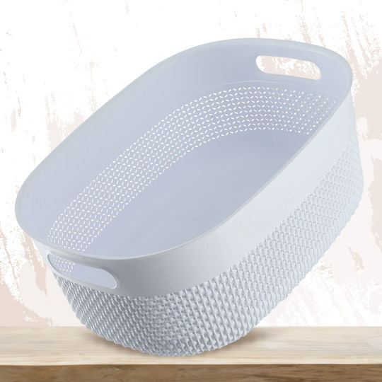 Storage Basket Grozs Filo M 12l 38x28.5x15cm White