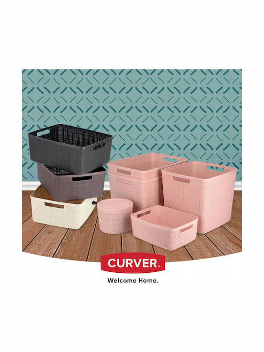 Curver Καλάθι Αποθήκευσης Πλαστικό Ροζ 12lt