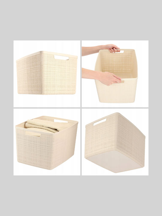 Jutekorb L 20l 36x28x23cm Cremefarbe