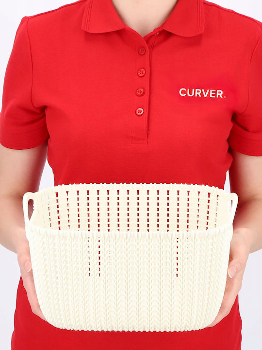 Curver Knit Καλάθι Αποθήκευσης Πλαστικό Μπεζ 8lt