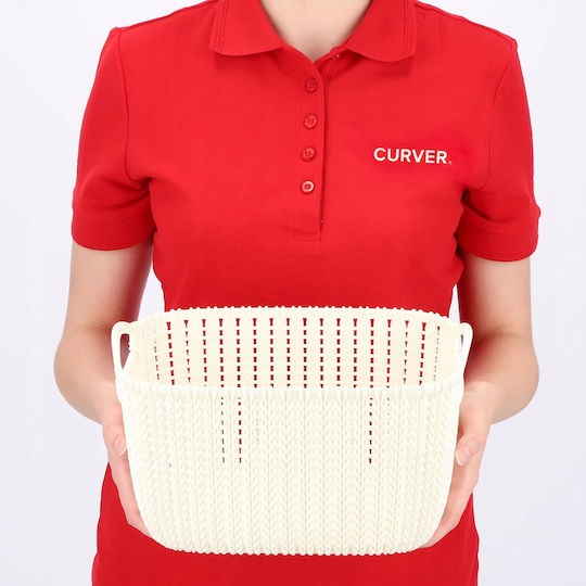 Curver Knit Καλάθι Αποθήκευσης Πλαστικό Μπεζ 8lt