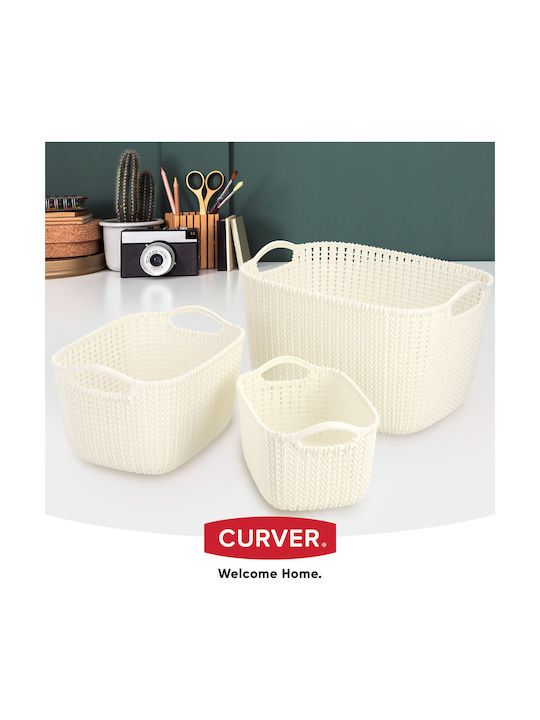 Curver Knit Καλάθι Αποθήκευσης Πλαστικό Μπεζ 8lt