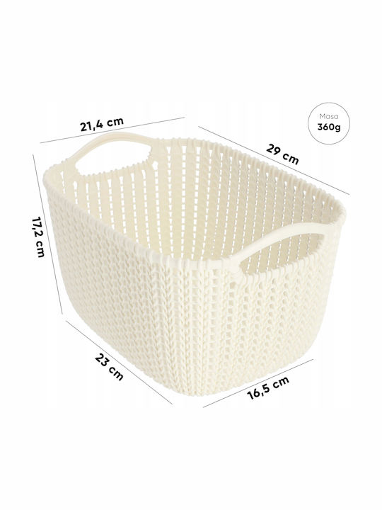 Curver Knit Καλάθι Αποθήκευσης Πλαστικό Μπεζ 8lt