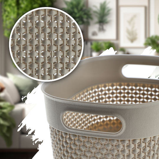 Storage Basket Grozs Filo S 6l 26.6x22x15cm Beige