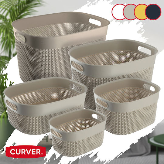 Grozs Filo XS 3.5l 23.5x17.5x12cm Beige Storage Basket