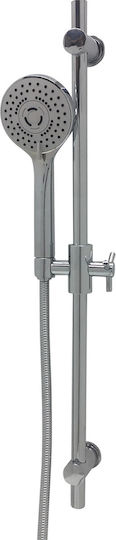 Shower Slider Rail Vinci Vincirain Family J771020 Silver Chrome Glossy