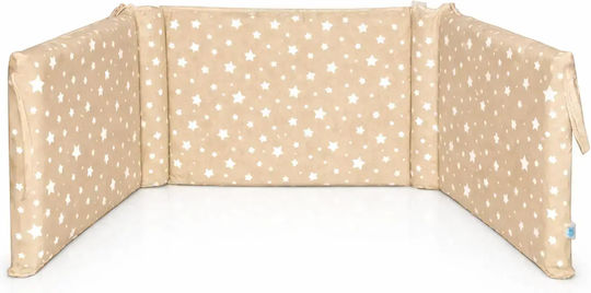 Baby Star Crib Bumpers Classic Inside Beige With White Stars 40x200cm