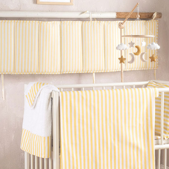 Rythmos Eloise Crib Bumper Standard Inside Yellow 43x200cm