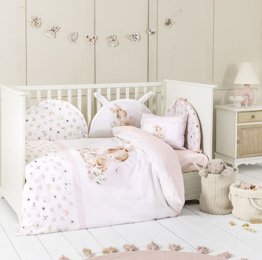 Nima Crib Bumpers Classic Inside Pink 40cm