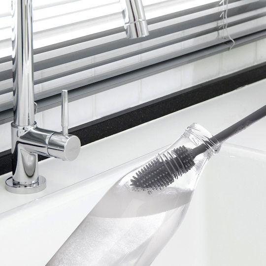 Plastic Cleaning Brush with Handle White 32.5cm