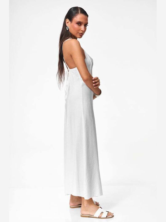 Summer Maxi Slip Dress White