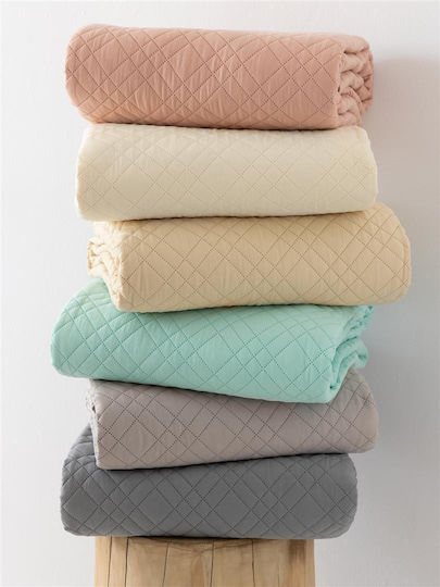 Palamaiki Pitha Κουβερλί Μονό Microfiber Εκρού 160x240cm