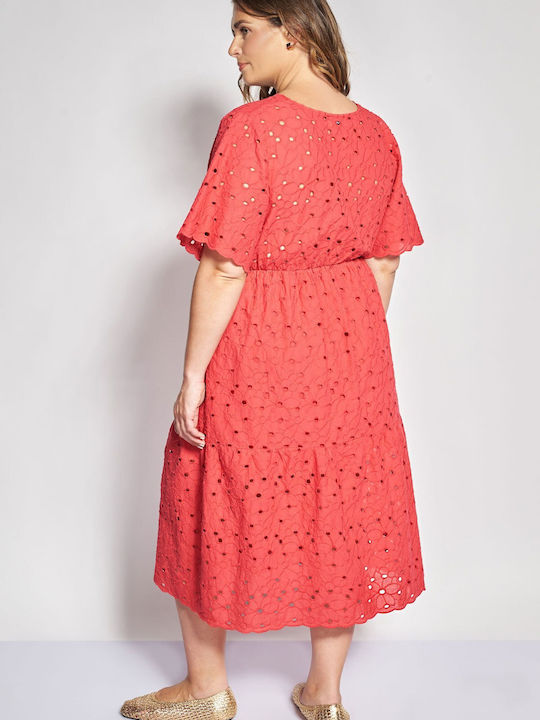 Лятна Midi Рокля Кръстосана Broderie