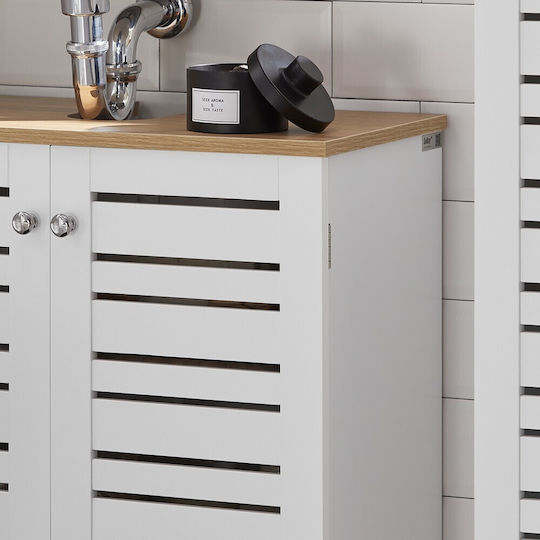 SoBuy Cabinet de baie L60xA30xÎ59cm Alb