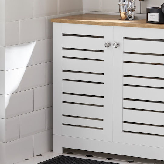 SoBuy Cabinet de baie L60xA30xÎ59cm Alb