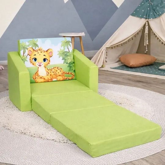 Παιδική Πολυθρόνα Leopard Πράσινη 37x45x32εκ.